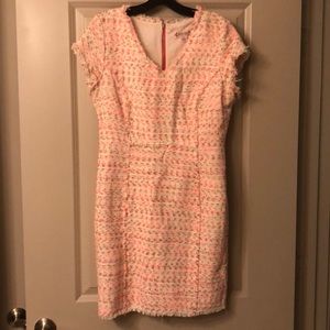 Nanette Lepore Neon Pink Tweed Dress